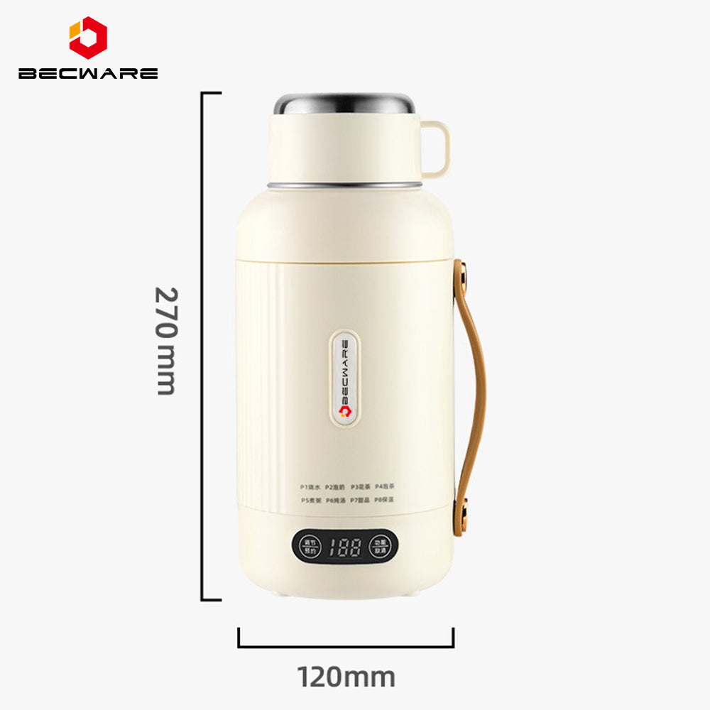 BECWARE Portable electric cup for boiling water, portable electric cup for travel, small office water kettle, heated water cup for office use