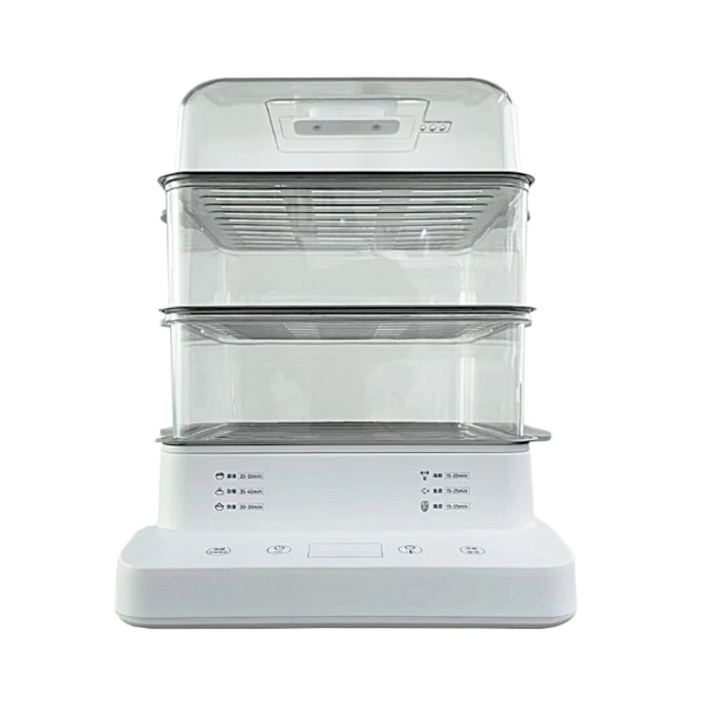 BECWARE household multifunctional automatic 3 layer Tiered electric food steamer 110V