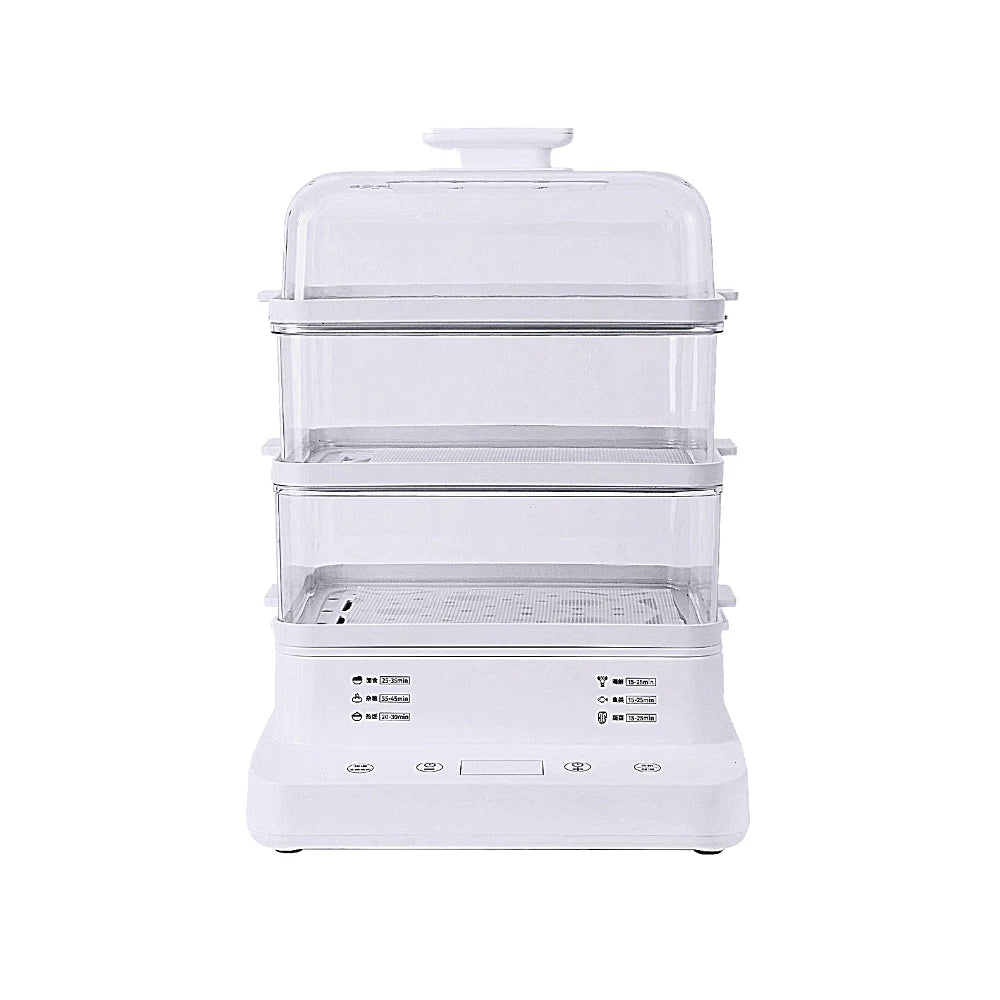 BECWARE household multifunctional automatic 3 layer Tiered electric food steamer 110V